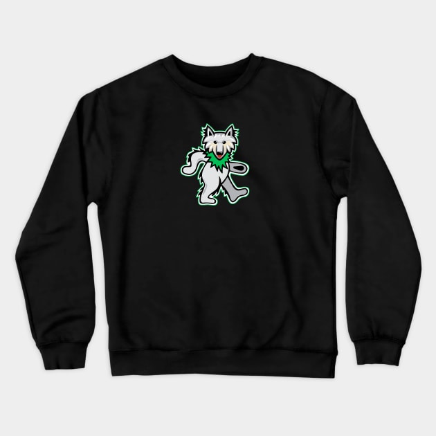 Dancing Grateful Wolf Crewneck Sweatshirt by bonsaijedi